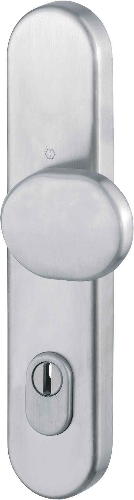 HOPPE Knopflangschild E86G/3332ZA Edelstahl für Kombischutz PZ 72 mm