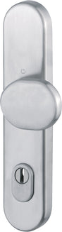 HOPPE Knopflangschild E86G/3332ZA Edelstahl für Kombischutz PZ 72 mm