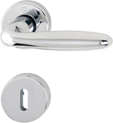 HOPPE Rosettengarnitur Verona M151/42KV/42KVS – Messing poliert F71, DIN links/rechts, 8 mm Vierkant