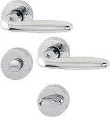 HOPPE Rosettengarnitur Verona M151/42KV/42KVS – Messing poliert F71, DIN links/rechts, 8 mm Vierkant