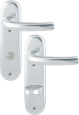 HOPPE Kurzschildgarnitur Tôkyô 1710/273KP Aluminium F1 – DIN EN 1906, für Innentüren