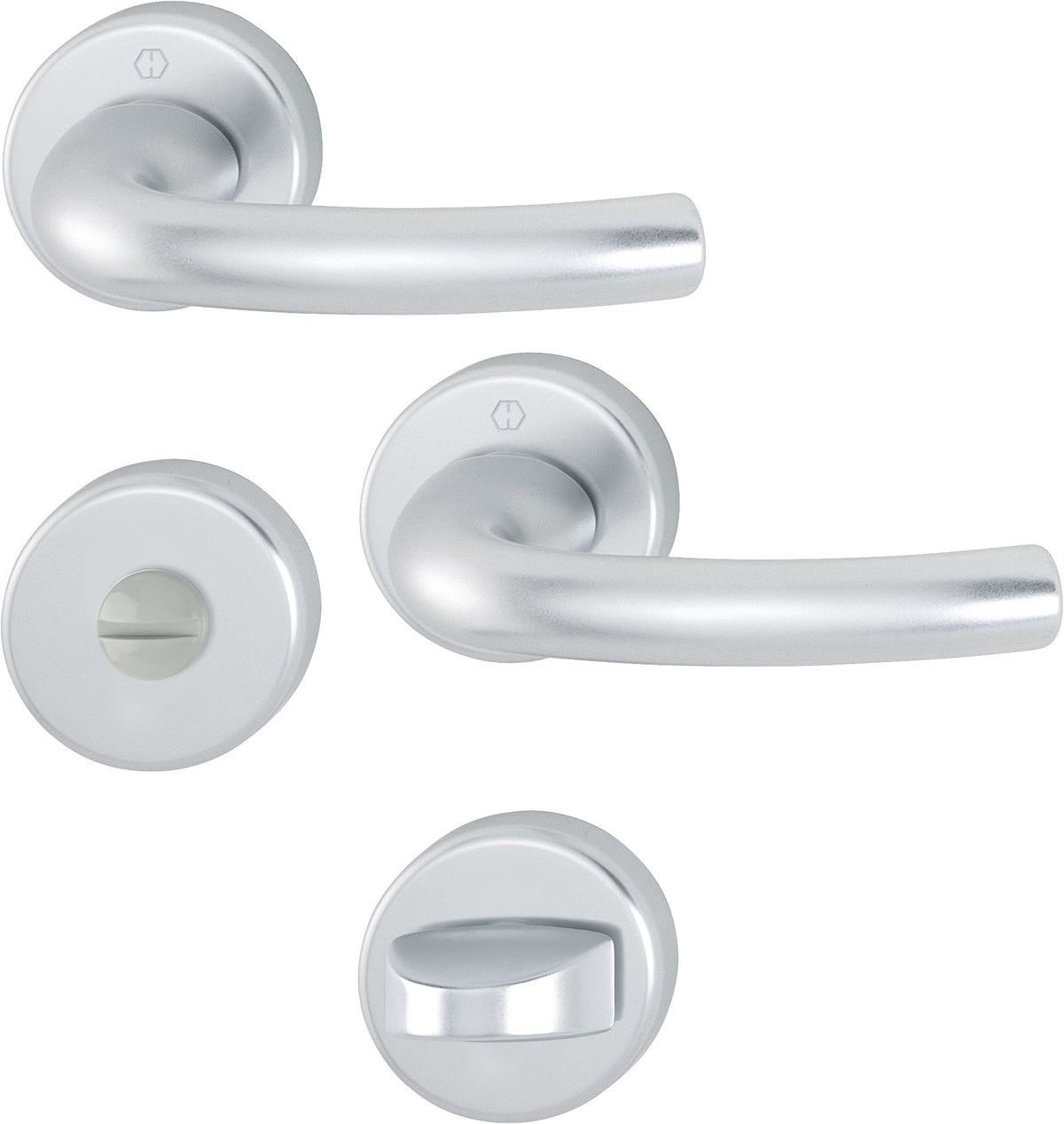HOPPE Rosettengarnitur Tôkyô 1710 Aluminium DIN L/R für Innentüren