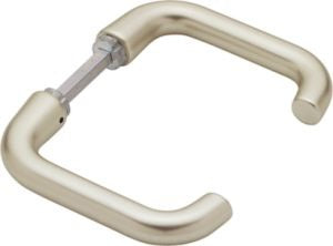 HOPPE Türdrückerpaar Paris 138L Aluminium F2 ohne Rosetten, Vierkant 8 mm, Schnellstift
