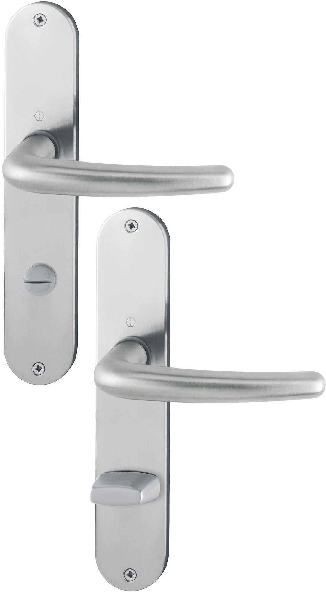 HOPPE Langschildgarnitur Denver E1310Z/302 Edelstahl F69 DIN L/R für Innentüren