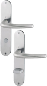 HOPPE Langschildgarnitur Denver E1310Z/302 Edelstahl F69 DIN L/R für Innentüren