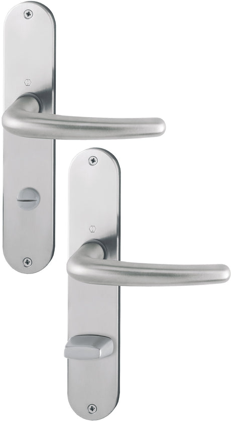 HOPPE Langschildgarnitur Denver E1310Z/302 Edelstahl F69 DIN L/R für Innentüren