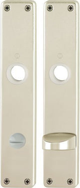 HOPPE Langschildpaar 202SP F2/neusilberfarbig, 72 mm Entfernung, Aluminium, sichtbare Verschraubung