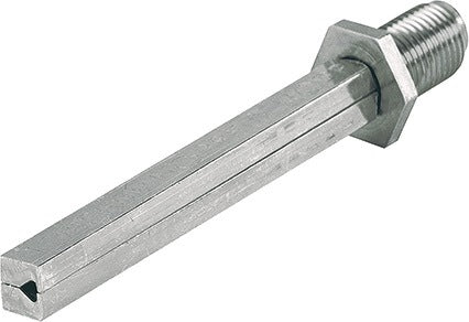 HOPPE VK FDW-Profilstift 4-KT 8x80 mm Eisen verzinkt geteilt M12x1,25 – Vierkantstift für Knopfschilder