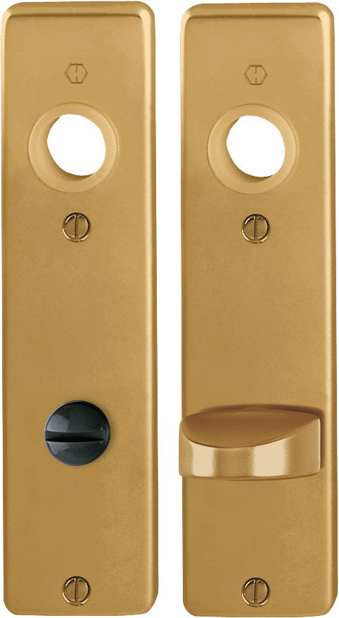 HOPPE Kurzschildpaar 202KP Aluminium F4 bronzefarbig PZ 165 mm