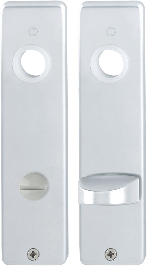 HOPPE Kurzschildpaar 202KP/AP Aluminium F2 neusilberfarbig für Zimmertüren