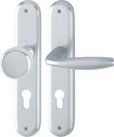 HOPPE Langschildgarnitur NY 1810/273P Aluminium F1 DIN L/R 72 mm