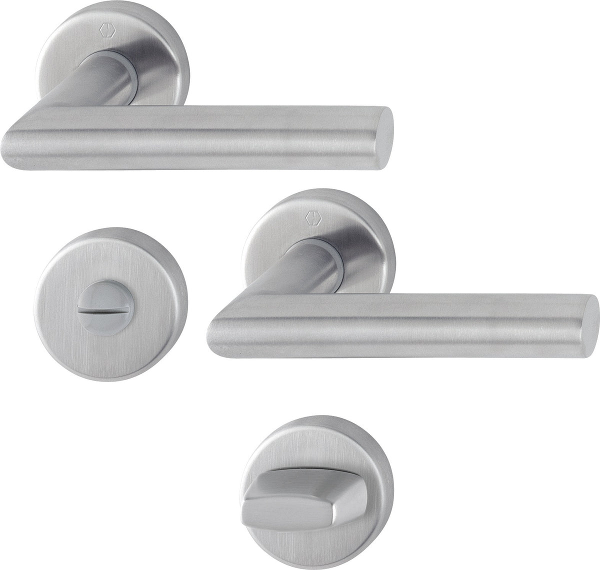 HOPPE Rosettengarnitur Amsterdam E1400Z Edelstahl matt DIN L/R