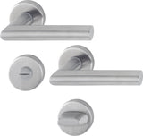 HOPPE Rosettengarnitur Amsterdam E1400Z Edelstahl matt DIN L/R
