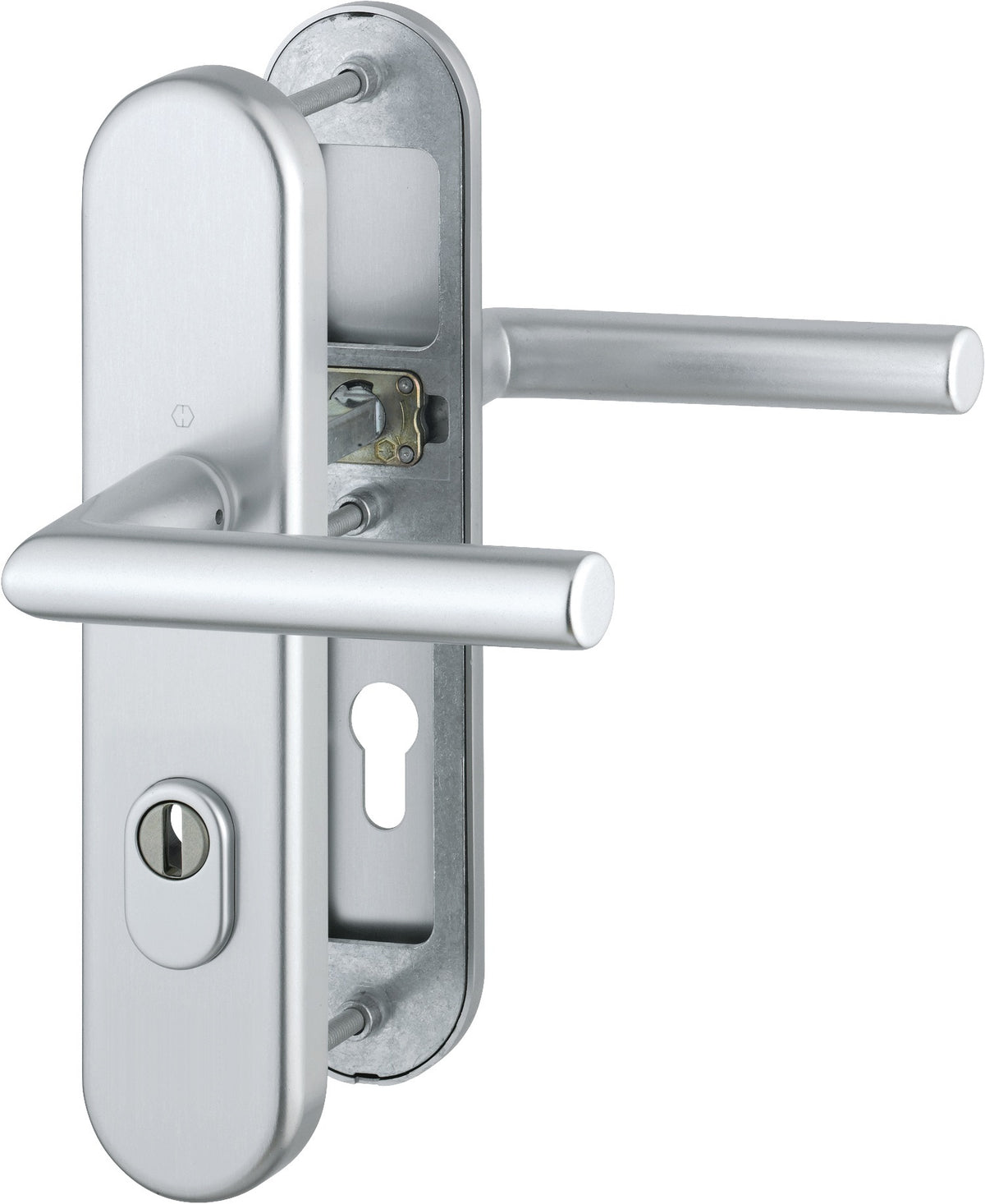 HOPPE Schutzgarnitur Amsterdam 86G Alu F1, ES 1, DIN 18257, 72 mm, 37-47 mm