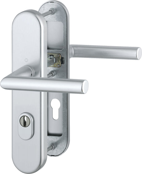 HOPPE Schutzgarnitur Amsterdam 86G Alu F1, ES 1, DIN 18257, 72 mm, 37-47 mm