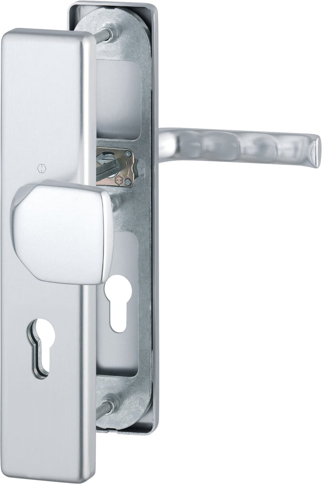 HOPPE Schutzgarnitur London 61G/2221/2210/113 Aluminium F1 für Abschlusstüren, einbruchhemmend nach DIN 18257