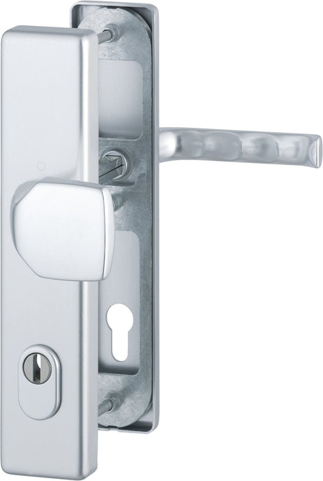 HOPPE Schutzgarnitur London 61G/2222ZA/2210/113 Alu.F2 72mm für Türstärke 37-47mm