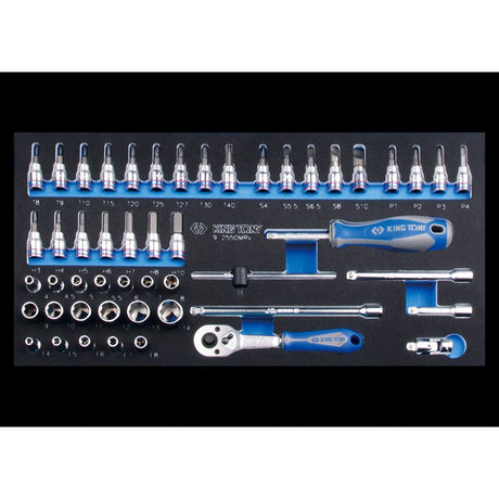 KING TONY Profi-Werkzeuge - 1/4" Steckschlüssel-set und Zubehor 92550MRV