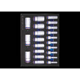 KING TONY Profi-Werkzeuge - 1/2" Steckschlüssel, metrisch, EVAWAVE - 21 tlg. 94221MRV