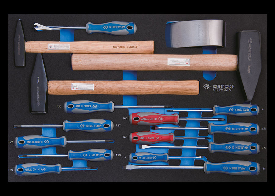 KING TONY Profi-Werkzeuge - Schraubendreher-KombiSatz - 17 tlg. 991217MRV