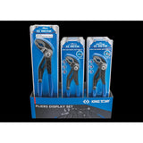 KING TONY Profi-Werkzeuge - Verkaufsdisplay Rohrzange mit Druckknopf - 12 tlg. 43912GP1