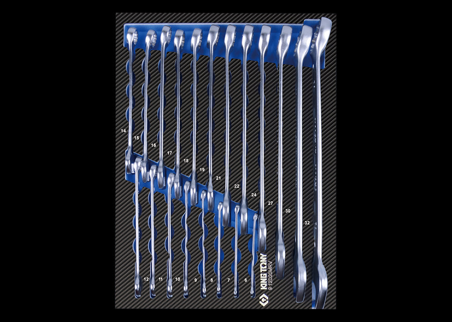 KING TONY Profi-Werkzeuge - Kombi-Schlüssel, metrisch, EVAWAVE - 20 tlg. 912D20MRE