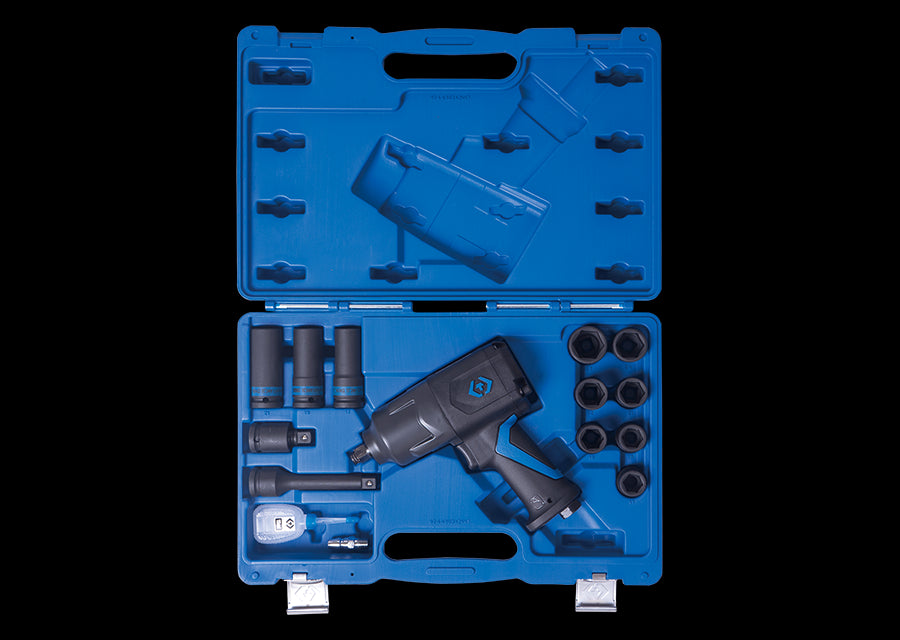 KING TONY Profi-Werkzeuge - 1/2" Kraftschrauber-Set, mit Zubehör - 15 tlg. 44803AMP01