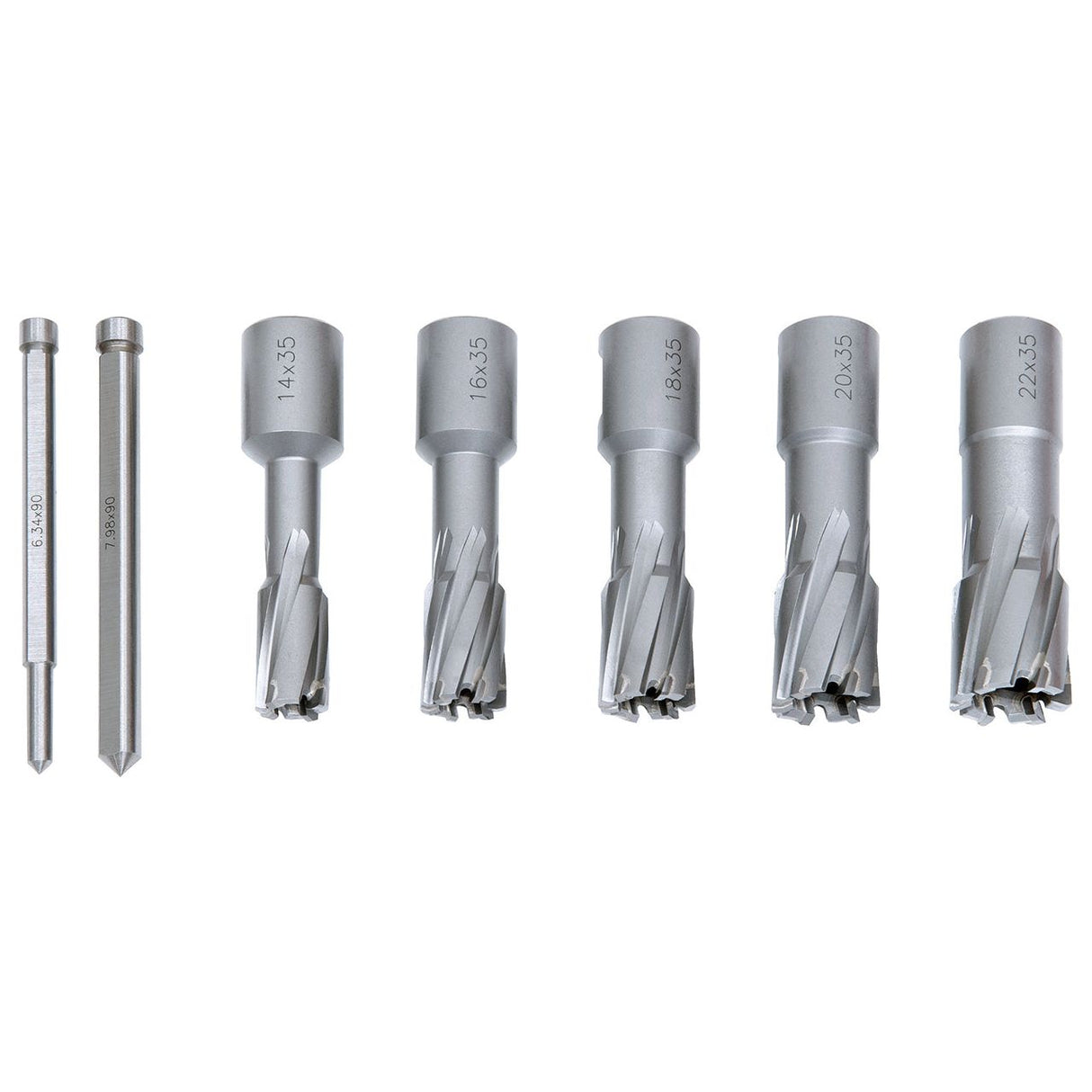 BERNARDO Zubehör Magnet-Kernbohrmaschine – Modell HM-Kernbohrer-Set, 14 - 22 mm, Bohrtiefe 35 mm