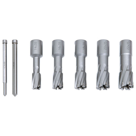 BERNARDO Zubehör Magnet-Kernbohrmaschine – Modell HM-Kernbohrer-Set, 14 - 22 mm, Bohrtiefe 35 mm