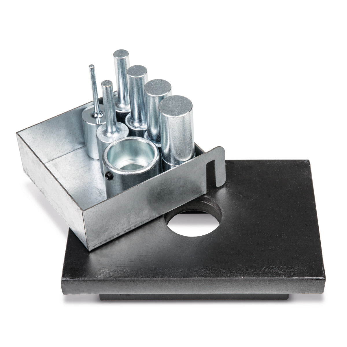 Metallkraft 6-teiliger Druckdornsatz mit Lochplatte für WPP 15 - Art. 4101115