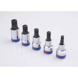 KING TONY Profi-Werkzeuge - 1/2" XZN® Steckschlüssel-Set, Steckleiste - 5 tlg. 4105PR