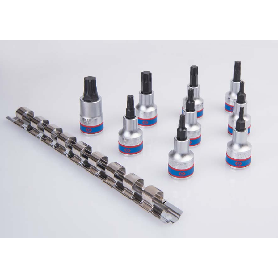 KING TONY Profi-Werkzeuge - 1/2" TORX® Steckschlüssel-Set - 9 tlg. 4109PR10
