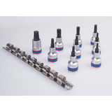 KING TONY Profi-Werkzeuge - 1/2" TORX® Steckschlüssel-Set - 9 tlg. 4109PR10