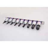 KING TONY Profi-Werkzeuge - 1/2" 6-Kant Steckschlüssel-Set - 9 tlg. 4110PR10