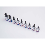 KING TONY Profi-Werkzeuge - 1/2" 6-Kant Steckschlüssel-Set - 9 tlg. 4110PR10