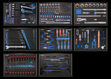 KING TONY Profi-Werkzeuge - Universal-Werkzeug-Set für Werkzeugwagen, EVAWAVE 281 tlg. 932281MRED