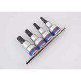 KING TONY Profi-Werkzeuge - 1/2" XZN® Steckschlüssel-Set, Steckleiste - 4 tlg. 4126PR