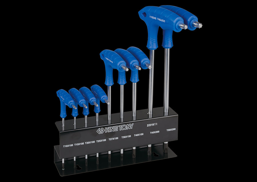 KING TONY Profi-Werkzeuge - TORX® L-Griffschlüssel-Set, mit Ständer - 9 tlg. 22319TR