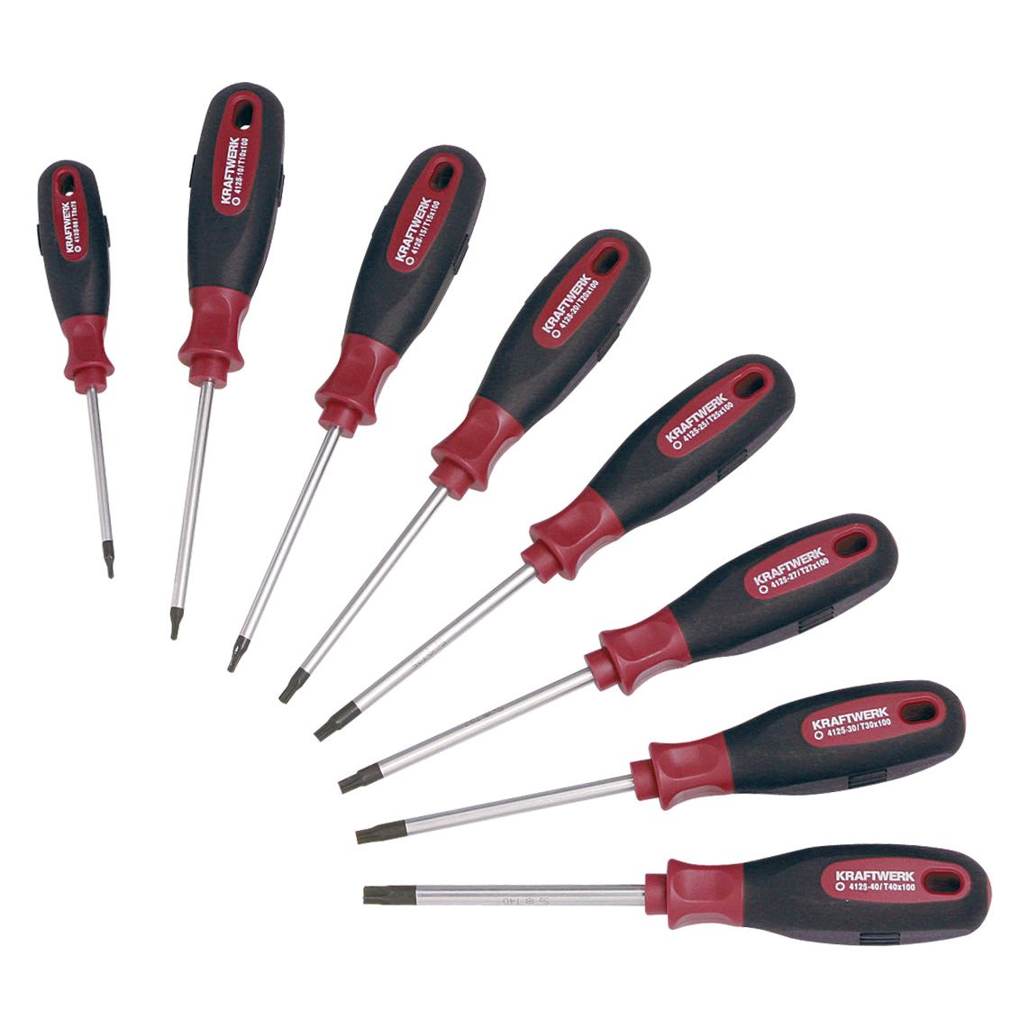 Kraftwerk Ergokraft TX-Schraubendrehersatz, TORX, T8 - T40, 8-tlg