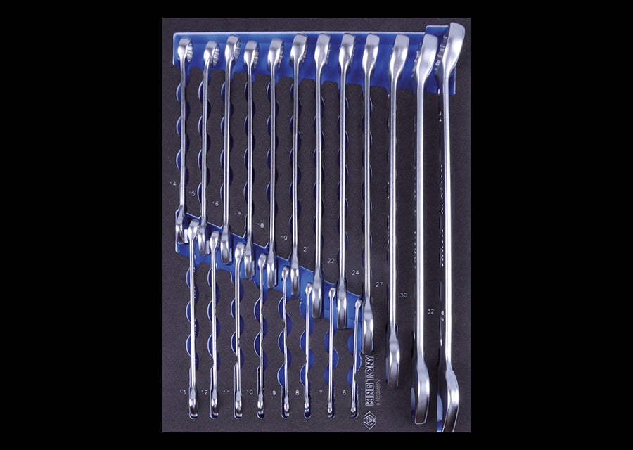 KING TONY Profi-Werkzeuge - Kombi-Schlüssel, metrisch, EVAWAVE - 20 tlg. 912D20MRV