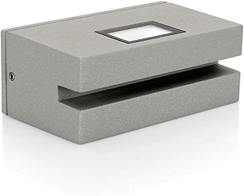 ASLO LED Design Außenleuchte 2x3W Outdoorlampe IP54 LED-Außenwandleuchte grau