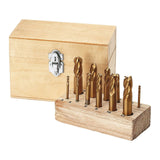 BERNARDO Fräswerkzeuge – Modell Kombi-Fräserkassette, TiN-beschichtet 12-tlg.