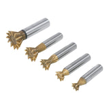 BERNARDO Fräswerkzeuge – Modell Schwalbenschwanz-Fräsersatz 5-tlg.