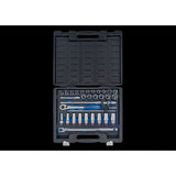 KING TONY Profi-Werkzeuge - 1/2" 6-Kant Steckschlüssel-Set, EVAWAVE, Zubehör - 32 tlg. 4532MRE10