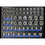 KING TONY Profi-Werkzeuge - 1/2" 6-Kant-Bit-Einsätze - 60 tlg. DISPLAY 975B1MRE