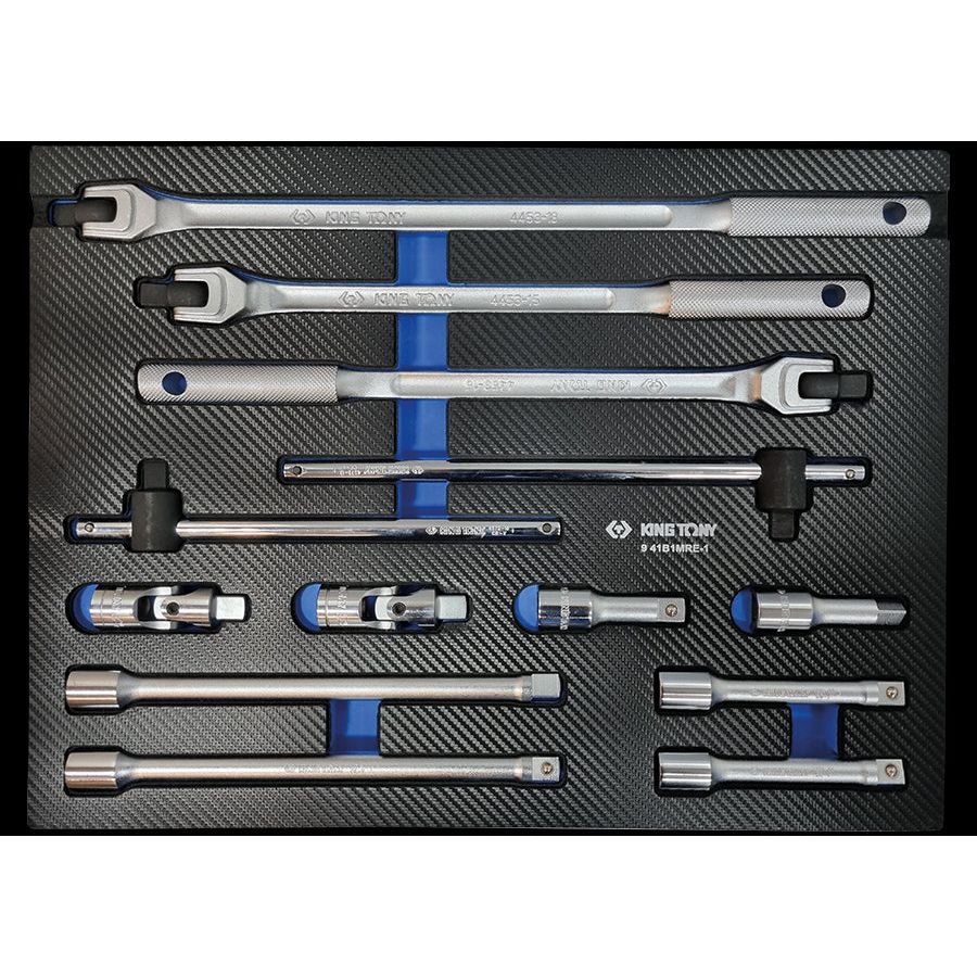 KING TONY Profi-Werkzeuge - 1/2" Zubehörset, - 13 tlg. DISPLAY 941B1MRE1