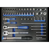 KING TONY Profi-Werkzeuge - 1/2"+1/4" Zubehörset, - 52 tlg. DISPLAY 975B1MRE4