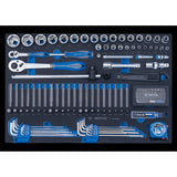 KING TONY Profi-Werkzeuge - 1/4"+ 1/2" Steckschlüssel-Set, metrisch - 143 tlg. 97543MRV