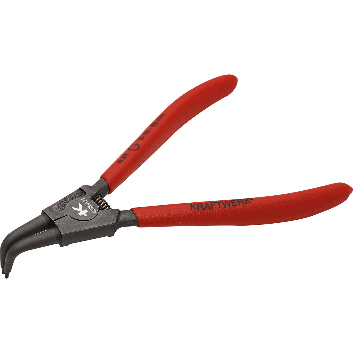 Kraftwerk Hightech Sicherungsringzange für Aussenringe auf Wellen, 90° gewinkelt, A11, 10 - 25 mm