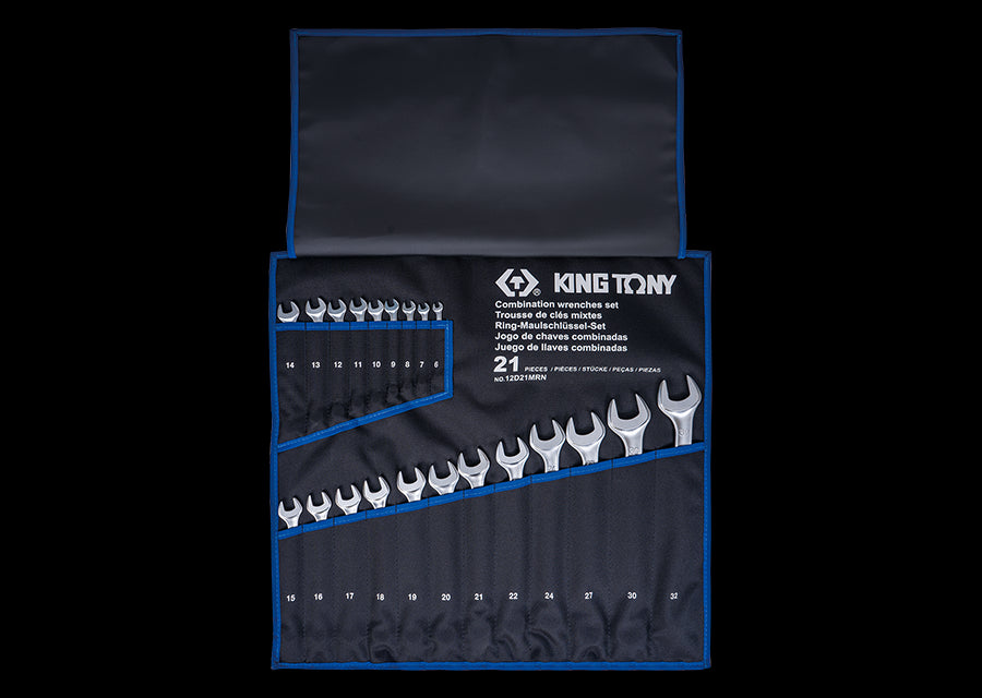 KING TONY Profi-Werkzeuge - Metrisches Kombischlüssel-set 21TLG 12D21MRN